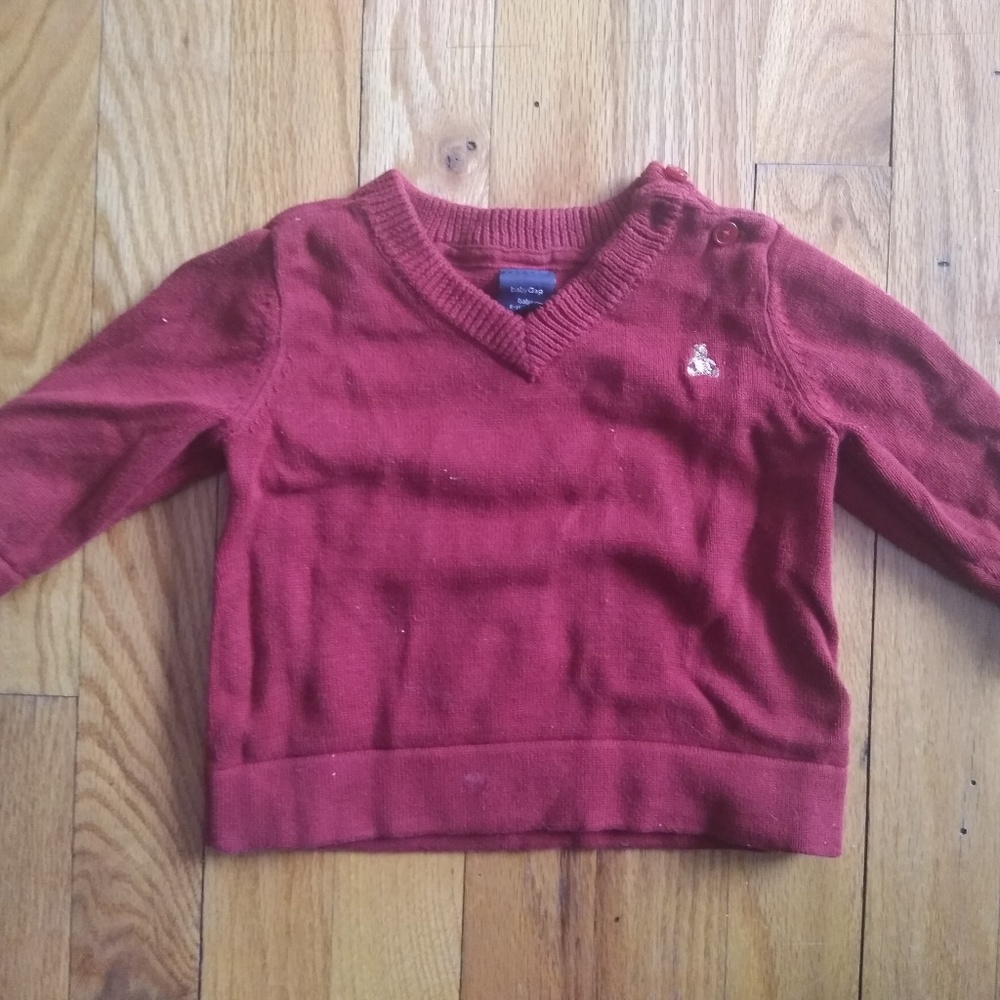 9-12 sweater red unisex